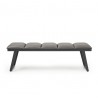 Ethan Bench Dark Grey Faux Leather Bench - Front