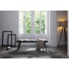 Ethan Bench Dark Grey Faux Leather Bench - Lifestyle