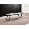 Ethan Bench Light Grey Faux Leather Bench - Lifestyle