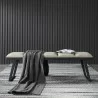 Ethan Bench Light Grey Faux Leather Bench - Lifestyle  - Ethan Bench Light Grey Faux Leather Bench - Lifestyle 