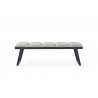 Ethan Bench Light Grey Faux Leather Bench - Front