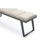 Ethan Bench Light Grey Faux Leather Bench - Edge