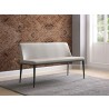 Carrie Bench Light Grey Faux Leather - Lifestyle