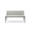 Carrie Bench Light Grey Faux Leather - Front