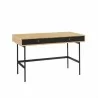 Greenington Santa Cruz Desk, Wheat - Front Side Angle - Greenington Santa Cruz Desk, Wheat - Front Side Angle