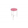 Bellini Modern Living Bolt Glass Top Side Table - Pink