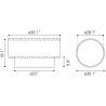 Bombay Coffee Table Natural - Dimensions
