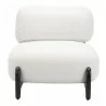Bombo Accent Chair White - Front View - Bombo Accent Chair White - Front View