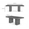 Moe's Home Collection Antonius Outdoor Dining Table - With Dimensions