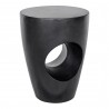 Moe's Home Collection Aylard Outdoor Stool in Black - Front Side Angle