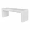 Moe's Home Collection Lazarus Outdoor Bench White - Front Side Angle - Moe's Home Collection Lazarus Outdoor Bench White - Front Side Angle