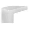Moe's Home Collection Lazarus Outdoor Bench White - Side Closeup Angle - Moe's Home Collection Lazarus Outdoor Bench White - Side Closeup Angle
