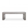 Moe's Home Collection Lazarus Outdoor Bench - Grey - Front Angle