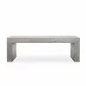 Moe's Home Collection Lazarus Outdoor Bench - Grey - Front Angle - Moe's Home Collection Lazarus Outdoor Bench - Grey - Front Angle