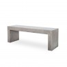 Moe's Home Collection Lazarus Outdoor Bench - Grey - Front Side Angle