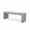 Moe's Home Collection Lazarus Outdoor Bench - Grey - Front Side Angle - Moe's Home Collection Lazarus Outdoor Bench - Grey - Front Side Angle