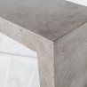 Moe's Home Collection Lazarus Outdoor Bench - Grey - Side Closeup Top Angle Angle