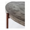 Moe's Home Collection Mendez Outdoor Coffee Table, Dark Grey - Side Closeup Top Angle