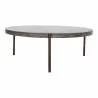 Moe's Home Collection Mendez Outdoor Coffee Table, Dark Grey - Front Angle - Moe's Home Collection Mendez Outdoor Coffee Table, Dark Grey - Front Angle