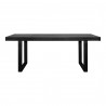 Moe's Home Collection Jedrik Outdoor Large Dining Table in Black - Front Angle