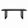 Moe's Home Collection Jedrik Outdoor Large Dining Table in Black - Front Angle - Moe's Home Collection Jedrik Outdoor Large Dining Table in Black - Front Angle