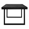 Moe's Home Collection Jedrik Outdoor Large Dining Table in Black - Side Angle