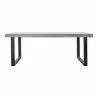 Moe's Home Collection Jedrik Outdoor Large Dining Table in Grey - Front Angle - Moe's Home Collection Jedrik Outdoor Large Dining Table in Grey - Front Angle