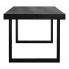 Moe's Home Collection Jedrik Outdoor Dining Table Small in Black - Side Angle