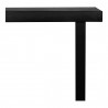Moe's Home Collection Jedrik Outdoor Dining Table Small in Black - Side Closeup Angle