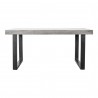 Moe's Home Collection Jedrik Outdoor Dining Table Small in Grey - Front Angle