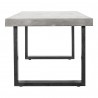 Moe's Home Collection Jedrik Outdoor Dining Table Small in Grey - Side Angle