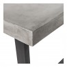 Moe's Home Collection Jedrik Outdoor Dining Table Small in Grey - Edge Closeup Top Angle