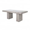Moe's Home Collection Aurelius 2 Outdoor Dining Table in Grey - Front Side Angle