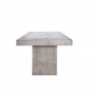 Moe's Home Collection Aurelius 2 Outdoor Dining Table in Grey - Side Angle