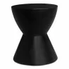 Moe's Home Collection Hourglass Outdoor Stool in Black - Front Angle - Moe's Home Collection Hourglass Outdoor Stool in Black - Front Angle