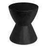 Moe's Home Collection Hourglass Outdoor Stool in Black - Front Top Angle - Moe's Home Collection Hourglass Outdoor Stool in Black - Front Top Angle