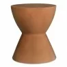 Moe's Home Collection Hourglass Outdoor Stool in Terracotta - Front Angle - Moe's Home Collection Hourglass Outdoor Stool in Terracotta - Front Angle