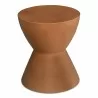 Moe's Home Collection Hourglass Outdoor Stool in Terracotta - Front Top Angle - Moe's Home Collection Hourglass Outdoor Stool in Terracotta - Front Top Angle