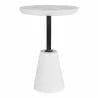 Moe's Home Collection Foundation Outdoor Accent Table in White - Front Angle - Moe's Home Collection Foundation Outdoor Accent Table in White - Front Angle
