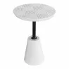 Moe's Home Collection Foundation Outdoor Accent Table in White - Front Top Angle - Moe's Home Collection Foundation Outdoor Accent Table in White - Front Top Angle