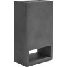 Moe's Home Collection Bristol Planter Concrete Grey - Front Side Angle