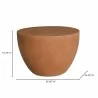 Moe's Home Collection Insitu Side Table in Terracotta - With Dimensions - Moe's Home Collection Insitu Side Table in Terracotta - With Dimensions