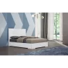 Whiteline Modern Living Anna Bed Queen With Squares Design in Headboard In High Gloss White - Lifestyle 2 - Whiteline Modern Living Anna Bed Queen With Squares Design in Headboard In High Gloss White - Lifestyle 2