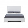 Whiteline Modern Living Anna Bed Queen With Squares Design in Headboard In High Gloss White - Front