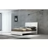 Whiteline Modern Living Kimberly Bed Queen High Gloss White with Led Light And Stainless Steel Legs - Lifestyle - Whiteline Modern Living Kimberly Bed Queen High Gloss White with Led Light And Stainless Steel Legs - Lifestyle