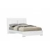 Whiteline Modern Living Kimberly Bed Queen High Gloss White with Led Light And Stainless Steel Legs - Angled - Whiteline Modern Living Kimberly Bed Queen High Gloss White with Led Light And Stainless Steel Legs - Angled