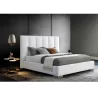 Whiteline Modern Living Velvet Bed Queen in White Upholstered Headboard - Lifestyle - Whiteline Modern Living Velvet Bed Queen in White Upholstered Headboard - Lifestyle