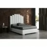 Whiteline Modern Living Jordan Queen Bed In Fully Upholstered White Velvet Fabric - Lifestyle - Whiteline Modern Living Jordan Queen Bed In Fully Upholstered White Velvet Fabric - Lifestyle