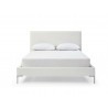 Whiteline Modern Living Liz Queen Bed In Fully Upholstered White - Front