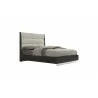 Whiteline Modern Living Pino Bed Queen In High Gloss Dark Grey Angley And Stainless Steel Legs - Angled - Whiteline Modern Living Pino Bed Queen In High Gloss Dark Grey Angley And Stainless Steel Legs - Angled